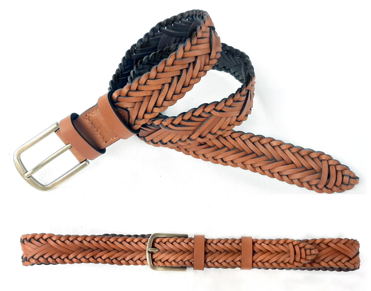 BT-13192 Woven 35mm Belt - Tan